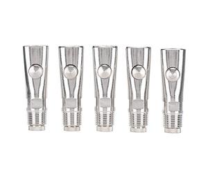 5PCS Metal Splashproof Ball Bearing Pig Drinker, Farm Pig Waterer, Bite Ball Type Drinker with Water Release Ball, Durable Metal Drinking Accessory for Pigs, Easy to Carry and Stor