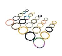 5pcs Metal Spring Gate O Ring Openable Keyring Leather Bag Belt Strap Buckle Dog Chain Snap Clasp Pendant Trigger DIY 9 Color(Rose gold,Id 20mm)