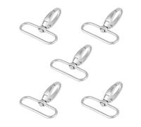 5Pcs Metal Swivel Bag Clasps Lobster Trigger Clips Sturdy wivel Trigger Clips Snap Hook Key Chain Hooks D Ring Purse Swivel Lobster Claw Clasps for Bags