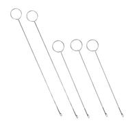 5pcs Metal Tongue Threader Hook for Fabric Tubes and Elastic Bands DIY | Long Crochet Hook with Locking Latch, Deep-channel Reach, Garment Makers and Sewists, Silver Finish