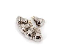 5Pcs Metal Waterproof 8mm Momentary OFF-MOM 2Pin SPST Push Button Switch BIANMTSW