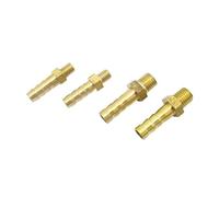 5PCS Metric Male Thread Brass Pipe Fitting Coupler Connector Adapter - 3mm-10mm OD Hose Barb M3-M10(M6-6mm)