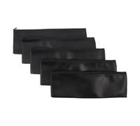 5pcs Microphone Carrying Bag PU Leather Zipper Pouch for Handheld Mics | Foam Lined Interior, Shock Absorption and Storage, for Teams, Performers, Live Streaming