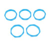 5pcs Microphone Slip Anti-Rolling Protection Ring Mic Silicone Ring Blue