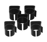 5pcs Microphone Stand Cable Clip Black Plastic Adjustable Multi Angle | Thickened Silicone Insert, Reduces Compression, Secure Management for Audio Wire in Live Recording and Studio Use