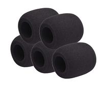 5Pcs Microphone Windshields Black Microphone Foam Cover Professional Microphone Windscreen for Handheld Microphones
