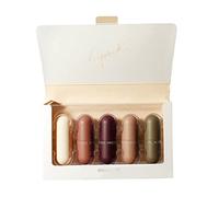 5PCS Mini Capsule Lipstick Matte Lipstick Kit Long Wearing Velvet Matte Moisturizer Smooth Lip Stick Waterproof Lips Cosmetic golden rose mini lip