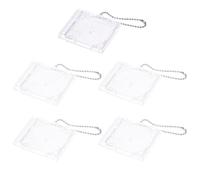 5Pcs Mini CD Jewel Case Plastic CD Cases Clear DVD Case Personalized CD Album Keychain Music Album Keychain Blank Mini CD Case Pendant Blank CD Case for DIY Keychains Backpack Hanging Decor,53*45*8mm