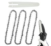 5pcs Mini Chainsaw Chains with Replacement Saw Chain Bar, 6 Inch Small Chainsaw Chain Replacement Steel 1/4 Chainsaw Blade for Tree Trimming, Cordless Handheld Mini Chainsaws (37 Drive Links)