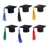 5pcs Mini Doctoral Cap Graduation Week Wine Bottle Cover