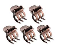 5PCS Mini Metal Hair Claw Clips for Women,Mini Metal Hair Claw Clips,Bronze Clamp Side Bangs Clip Hair Styling Tool Hairpins Hair Accessories for Women