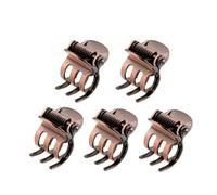 5Pcs Mini Metal Hair Claw Clips for Women, Mini Metal Hair Claw Clips, Bronze Clamp Side Bangs Clip Hair Styling Tool Hairpins Hair Accessories for Women
