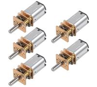 5PCS Mini N20 Gear Motor DC 6V Mini Micro N20 Gear Motors Slow Speed Full Metal Motor for DIY Car Robot (6V 500RPM,No Terminal)