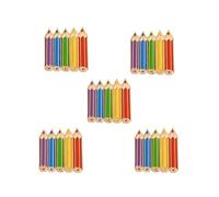 5PCs Mini Pencils Brooch Rainbow Learning Tools Enamel Lapel Pin Colorful Art DIY Craft for Schoolbag Clothes Decoration Students Children Rewards Gift