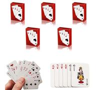 5Pcs Mini Playing Cards, 1.5*1 cm/0.59*0.39 in Novelty Portable Deck of Cards Miniature Traveling Card Set for Long Trips Family Vacations and Gift Baskets Car Rides Everyday Play Party Gifts &Prizes