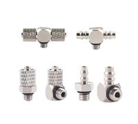 5pcs Mini Pneumatic Pipe Connector Hose 4mm 5mm 6mm External Thread M3 M4 M5 M6 Copper Straight/Elbow Quick Connector(4-M4,WX-BTPL)
