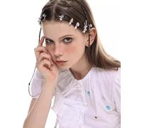 5PCS Mini Rhinestone Hair Clips, Small Hair Clips Colored Zircon Hair Accessories Sweet Mini Barrettes Bangs Hair Clips for Women Girls