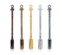 5pcs Mini Shovel Spoons, Multicolor Small Spoons Metal Medicine Spoon Shovel Snuff Spoon Scoop Necklace Pendant Jewelry DIY Tiny Spoon for Measuring Herbs Salt Spice Coffee Sugar