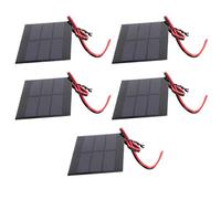 5Pcs Mini Solar Panel,0.65W 1.5V Solar Panel Solar Board,60 X 80 X 3MM Mini Solar Panel Battery Cell Board Module with 30cm Wire