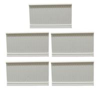 5Pcs Mini Wainscot Board, PLA Dollhouse Furniture, White Dollhouse Miniatures, DIY Friendly 3.7x2.2 Inch 1:12 Wainscot Board for Settings Furniture