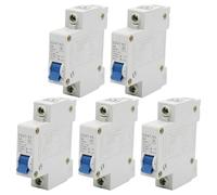 5Pcs Miniature Circuit Breaker, 1 Pole 2A 230/400V Low-Voltage Circuit Breaker DIN Rail Mount AC Disconnect Switch Residential DZ47-63 C2