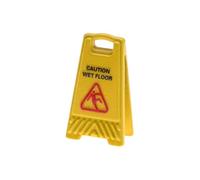 5Pcs Miniature Dollhouse Wet Floor Warning Signs Realistic Caution Decorations For Role Play Education Enhance Interior Design Awareness Tyj681 (Yellow, 3.5X1.5cm)