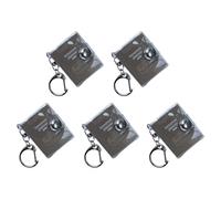 5PCS Miniature Notebook with Key Ring Small PVC Notebook Small Memo Book Keychain Refillable Journal for Backpack