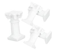 5pcs Miniature Roman Column Resin Statue - Exquisite Candle Holder for Home, Wedding & Micro Landscape - Retro Desk Ornament with Fine Craftsmanship
