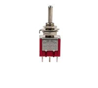 5PCS Miniature Toggle Switch Single Pole Double Throw SPDT DPDT ON-OFF-ON ON-ON 120VAC 6A 1/4 Inch Mounting MTS-102 103 202 IDGTTLDF(MTS-302 ON-OFF)