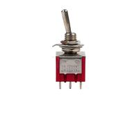 5PCS Miniature Toggle Switch Single Pole Double Throw SPDT DPDT ON-OFF-ON ON-ON 120VAC 6A 1/4 Inch Mounting MTS-102 103 202 IDGTTLDF(MTS-303 ON-OFF-ON)