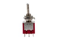 5PCS Miniature Toggle Switch Single Pole Double Throw SPDT DPDT ON-OFF-ON ON-ON 120VAC 6A 1/4 Inch Mounting MTS-102 103 202 IDGTTLDF(MTS-403)