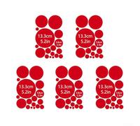 5PCS Minimalist Polka Dot Stickers, Removable Decor For Children's Play Areas And Learning Environments(The red circle)