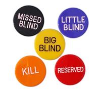 5pcs Miss Blind Buttons Buttons Dealer Buttons Professional Buttons Boat Shade Parts Big Suit Buttons Buttons Casino Feel