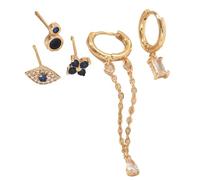 5PCS Modern Geometric Ear Jewelry Bling Synthetic Stone