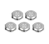 5Pcs Momentary Push Button Switch, Metal Auto Reset Tact Switch with LED, Ultra Thin 25mm Tactile Switch for Industrial Control, Cars, Trucks, Ships, Ignition Systems (DC3~6V Green)