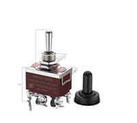 5PCS Momentary Toggle Switch 12V DC 3 Position 30A DPDT (ON)-Off-(ON) 6 Pin Car Toggle Switch With Cover For Car Boat IDGTTLDF