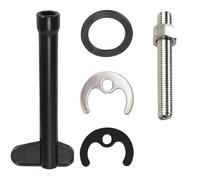 5Pcs Monobloc Tap Fixing Kit, Single Hole Basin Mixer Tap Installation Set with Horseshoe Plates, Bolt, Washer & Sleeve, Universal Kitchen Sink & Bathroom Faucet Mounting Accessories
