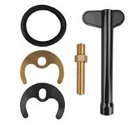 5PCS Monobloc Tap Fixing Kit - Single Hole Faucet Mounting Set - Copper Horseshoe Plate & Rubber Seal - Basin Mixer Tap Bolt & Nut Installation Accessories for Bathroom Sink Kitchen