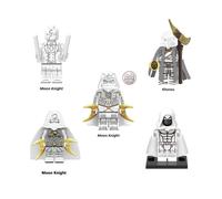 5PCS Moon Knight Minifigure Marc Spector Marvel Super Hero Minifig Figure Fit Lego Toy Collection