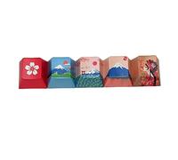 5pcs Mount Personality Keycap Five-sided PBT Sublimation Cherry Height Mechanical Keyboard Keycap Cherry Profile Keycaps Pbt