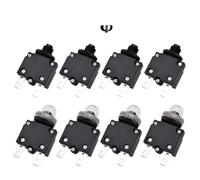 5pcs MR1 Circuit Breaker 3A 4A 5A 6A 8A 10A 15A 20A Thermal Current Overload Protector Push Button Switch with Waterproof Cap(5pcs With Cap,7A)