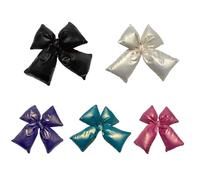 5Pcs Multicolor Cotton Padded Bowtie Patches Fabric Appliques Bag Hairband Accessories for Sewing Project Craft Enthusiasts Large Bowknot Applique
