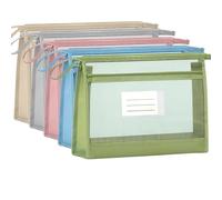 5Pcs Multifunctional Document Organizers Holder Clear Window Clear Views Meshes Materials Office File Storage Solution File Organizers Pouches