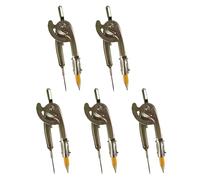5Pcs Multifunctional Iron Compasses with Double Sided Scales Geometry Drawing Tool for Technical Drafting Measuring Geometry Compasses Tool