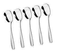 5Pcs Multifunctional Square Head Spoons Stainless Steel Kitchen Spoons with Square Head for Daily Meals