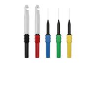 5PCS Multimeter Probes Puncture Needle Set 4mm Banana Non-Destructive Wire Piercing Test Leads for Automotive Electrical Testing Red Black Blue Green Yellow