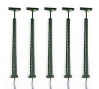 5Pcs N Gauge Model Railway Lights, Lattice Mast Light with LEDs for 3V DC/AC, Includes Resistors for 12-16V Layout, Metal Construction, Bonsai & Building Decor