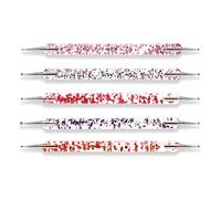 5Pcs Nail Art Dotting Acrylic Handle UV Gel Painting Rhinestones Crystal Pens Salon Manicure Decoration Tools Kit