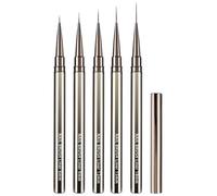 5pcs Nail Art Liner Brushes, 6/9/12/15/18mm Painting Nail Art Brush Set Nail Nail Art Design Brush Detail Brush for Long Lines, Thin Details, Fine Drawing