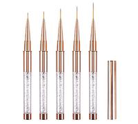 5PCS Nail Art Liner Brushes Long Fine Thin Set with Lid & Diamand LEA-SHALL